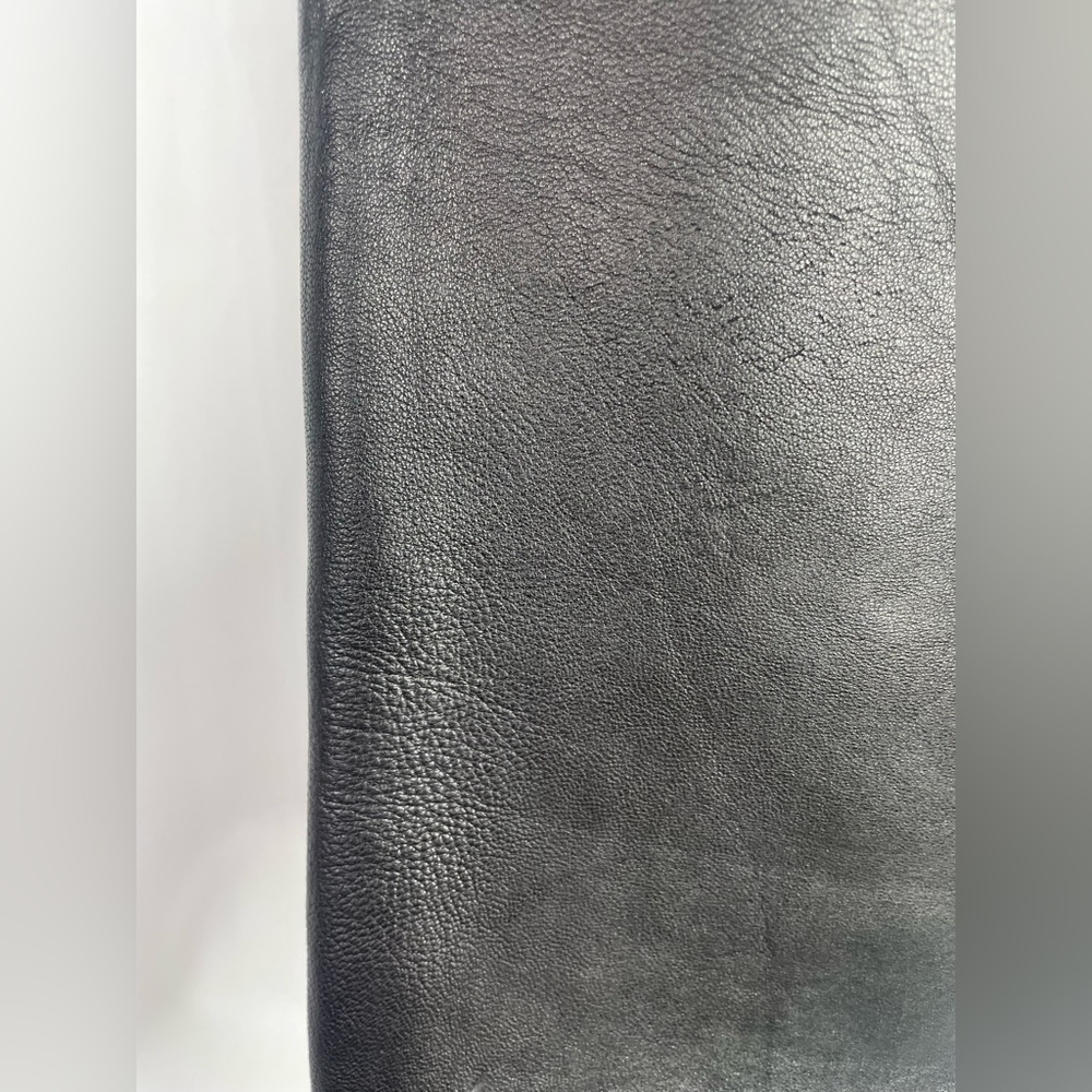 Isaac Mizrahi for Target Genuine Leather Skirt 10 Black Pencil Knee Length - Picture 4 of 10
